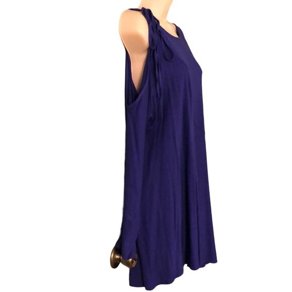 Free People Violet Purple Oversized Tunic Dress Woman Size Medium Flowy Swing - Picture 2 of 8